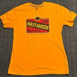 Harley-Davidson Men's Yellow Graphic Tee Knoxville Tennessee 2012 XL